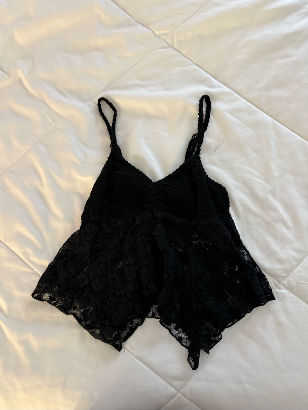 Edikted Black Lace Babydoll Top